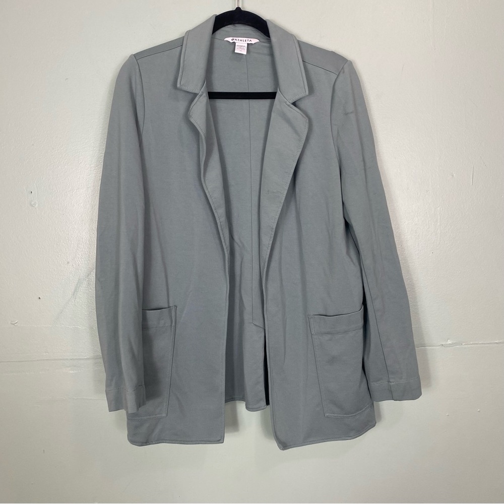 Athleta Eastbound Blazer‎ Green Blue Teal Jacket Sz 12